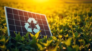 Glass, aluminum and silicon recovered from recycled solar panels